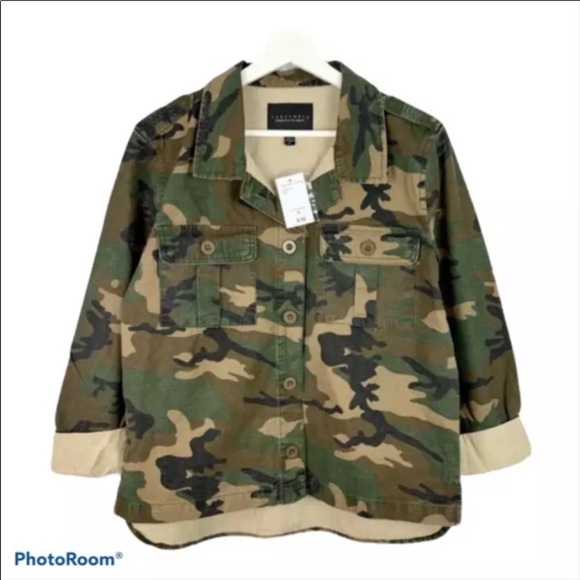 NEW Anthro Sanctuary Medium Camo Utility Jacket - Picture 1 of 7
